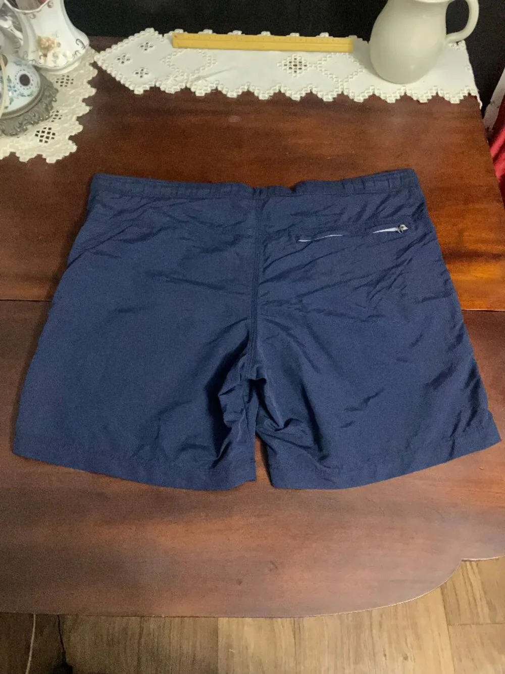 North Face Navy Blue Shorts with Inner Drawstring & Back Zipper Pocket Medium